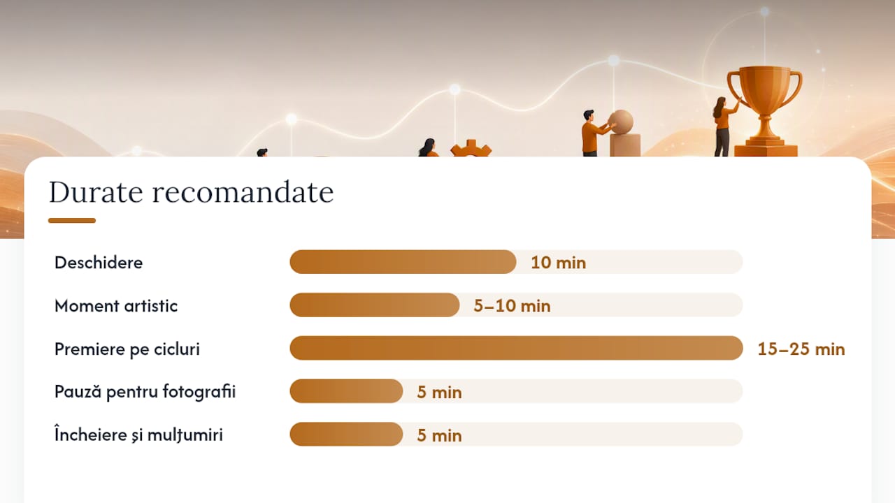 Ce program funcționează cel mai bine la o ceremonie de premiere — overview diagram