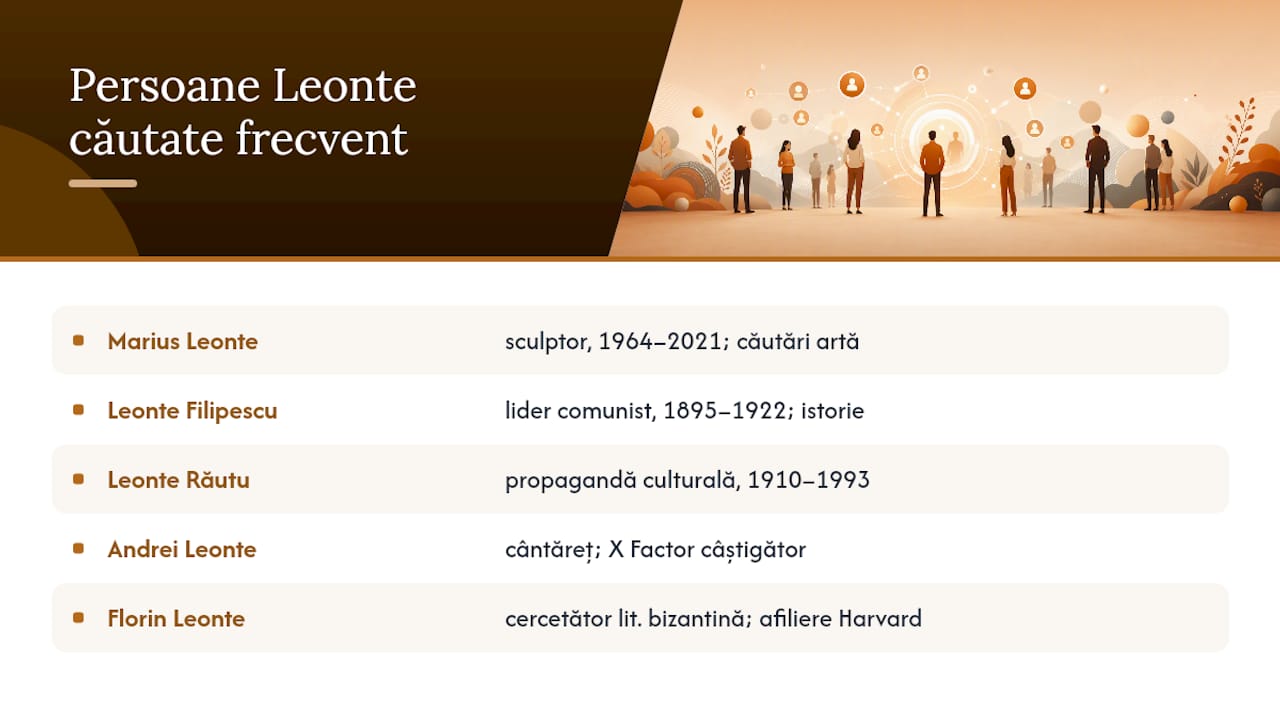 Cinci persoane pe nume Leonte și proprietățile lor