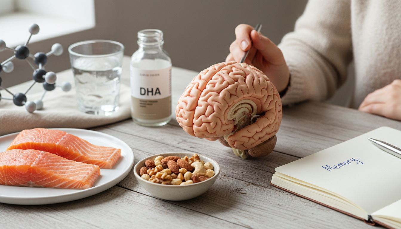Brain model with nutrient-rich foods