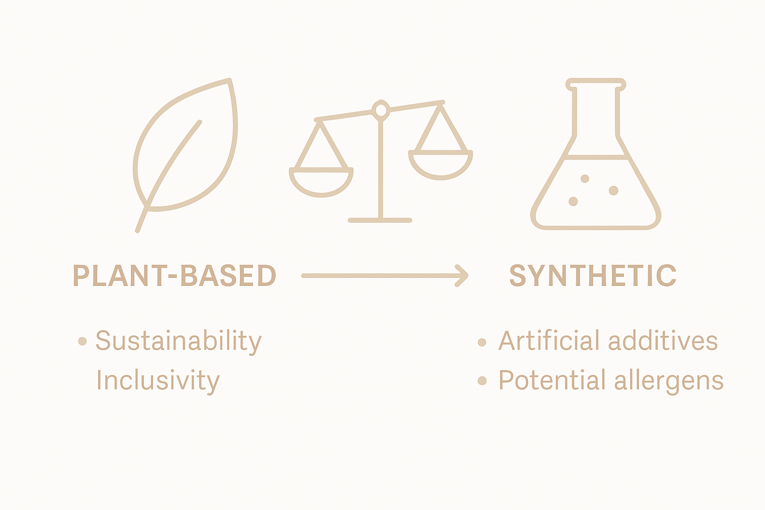 Infographic comparing plant and synthetic supplement benefits