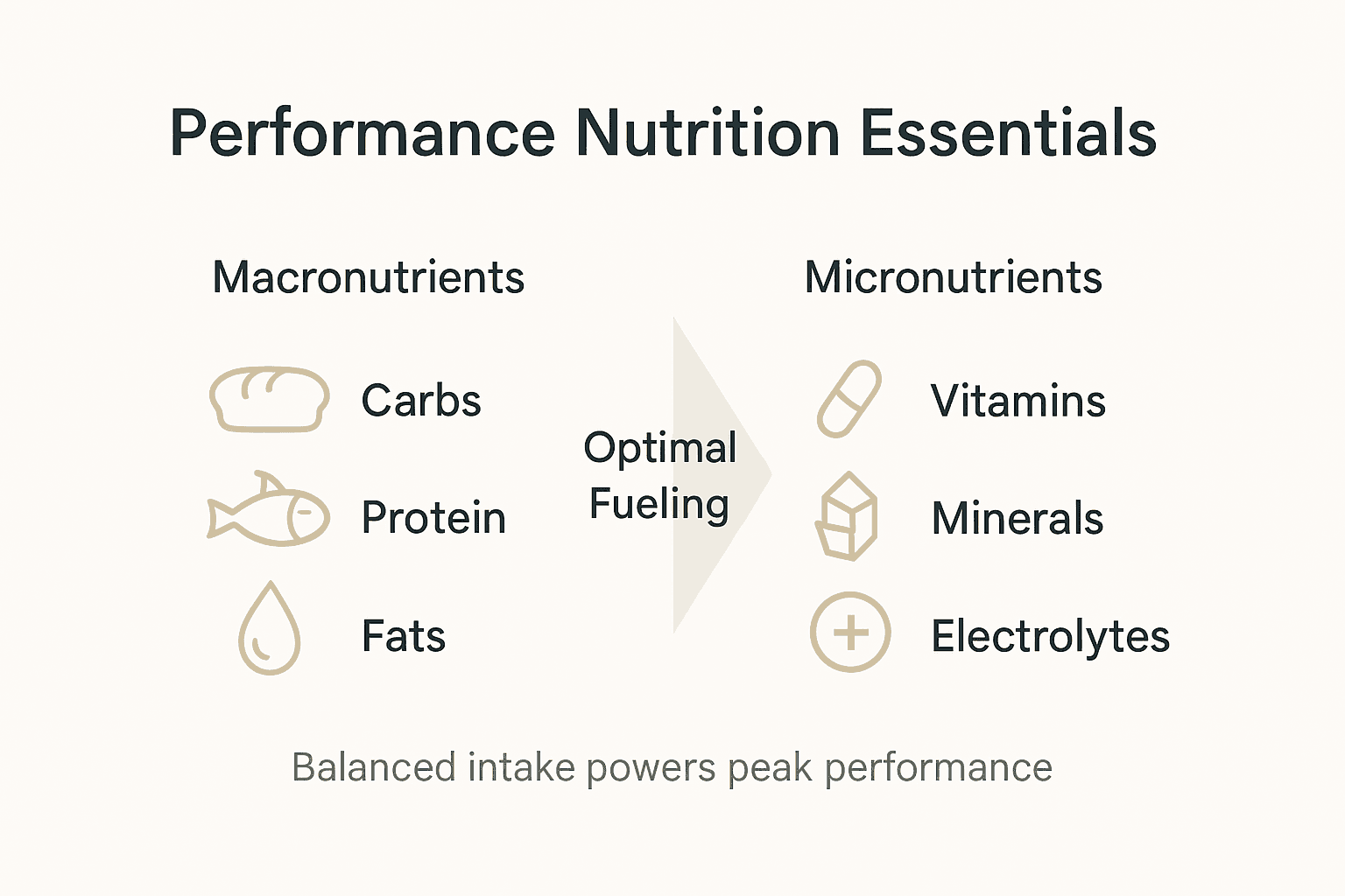 Infographic with macronutrient and micronutrient essentials