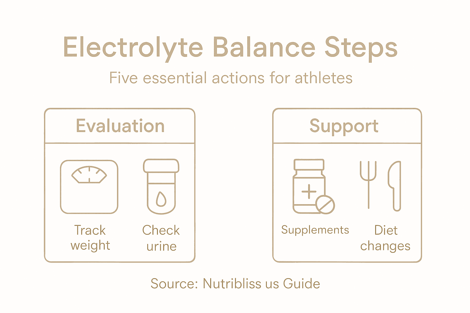 Infographic outlining athlete electrolyte balance steps