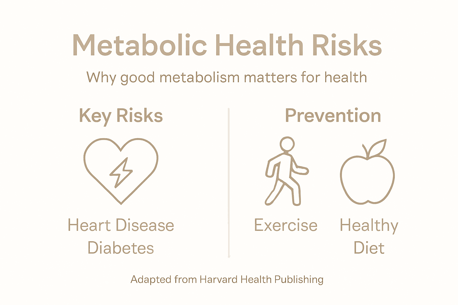 Infographic shows metabolic risks and prevention tips