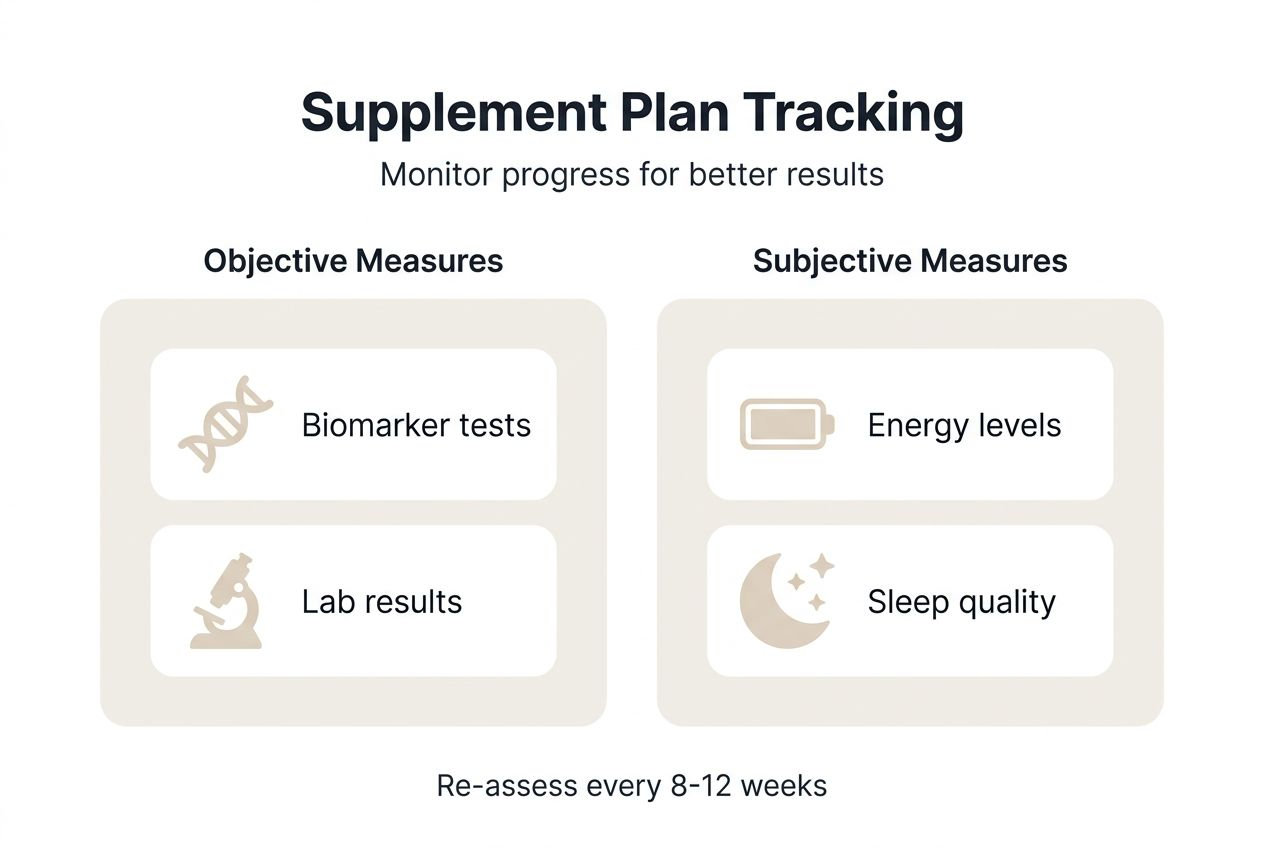 Infographic showing supplement plan tracking