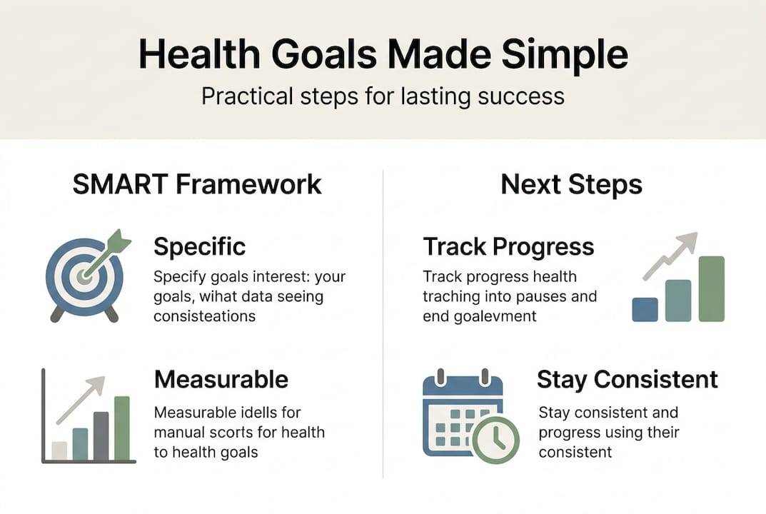 Infographic summarizing SMART goals and key steps