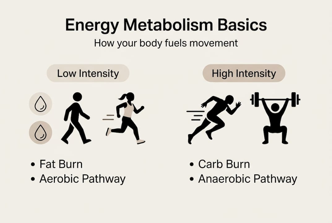Infographic on energy metabolism basics