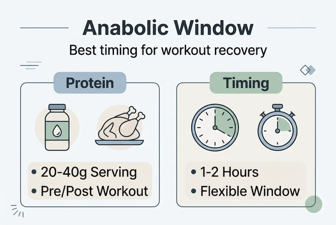 Infographic about anabolic window timing