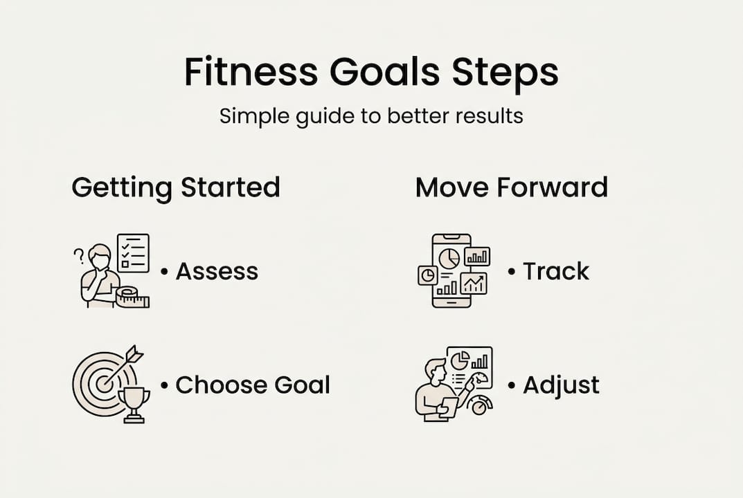 Infographic steps for setting fitness goals