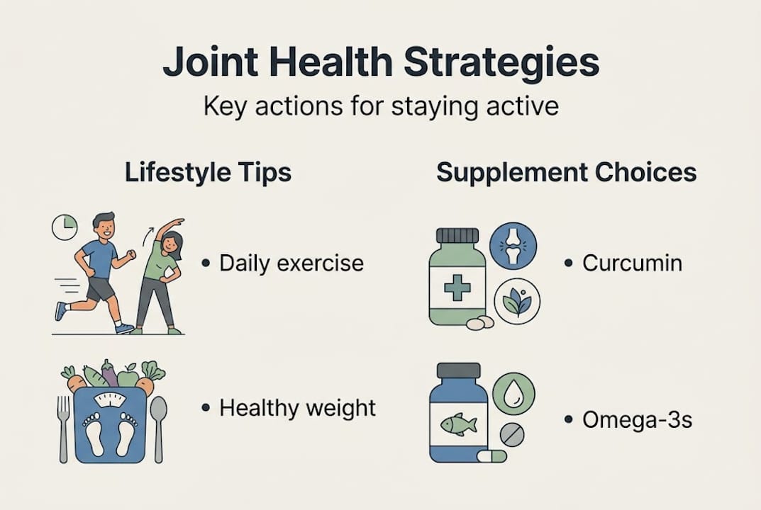 Infographic on joint health support strategies