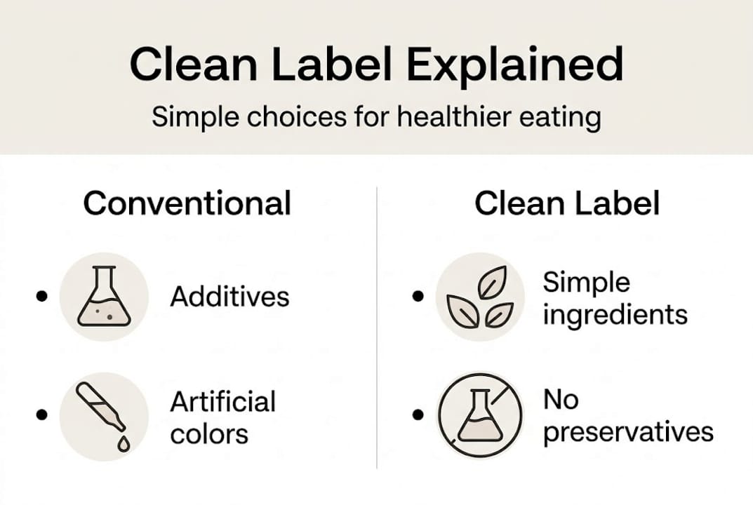 Infographic clean label food differences