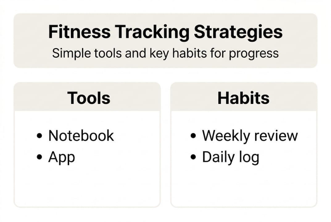 Infographic showing fitness tracking strategies
