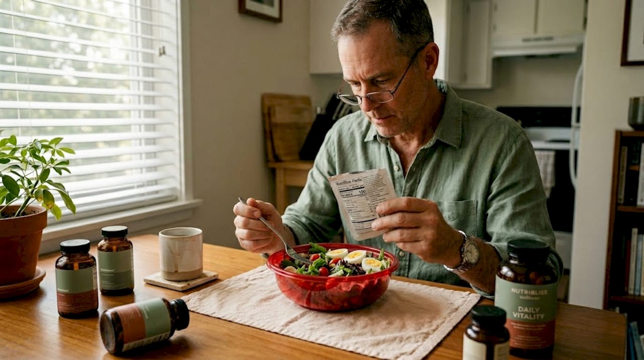 Man preparing nutrient rich meal
