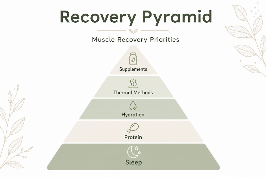 Hierarchy pyramid of muscle recovery priorities