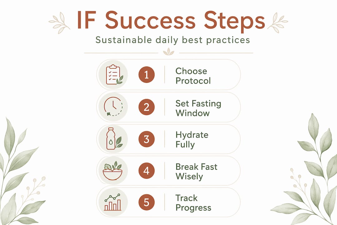 Infographic with steps for IF success and best practices