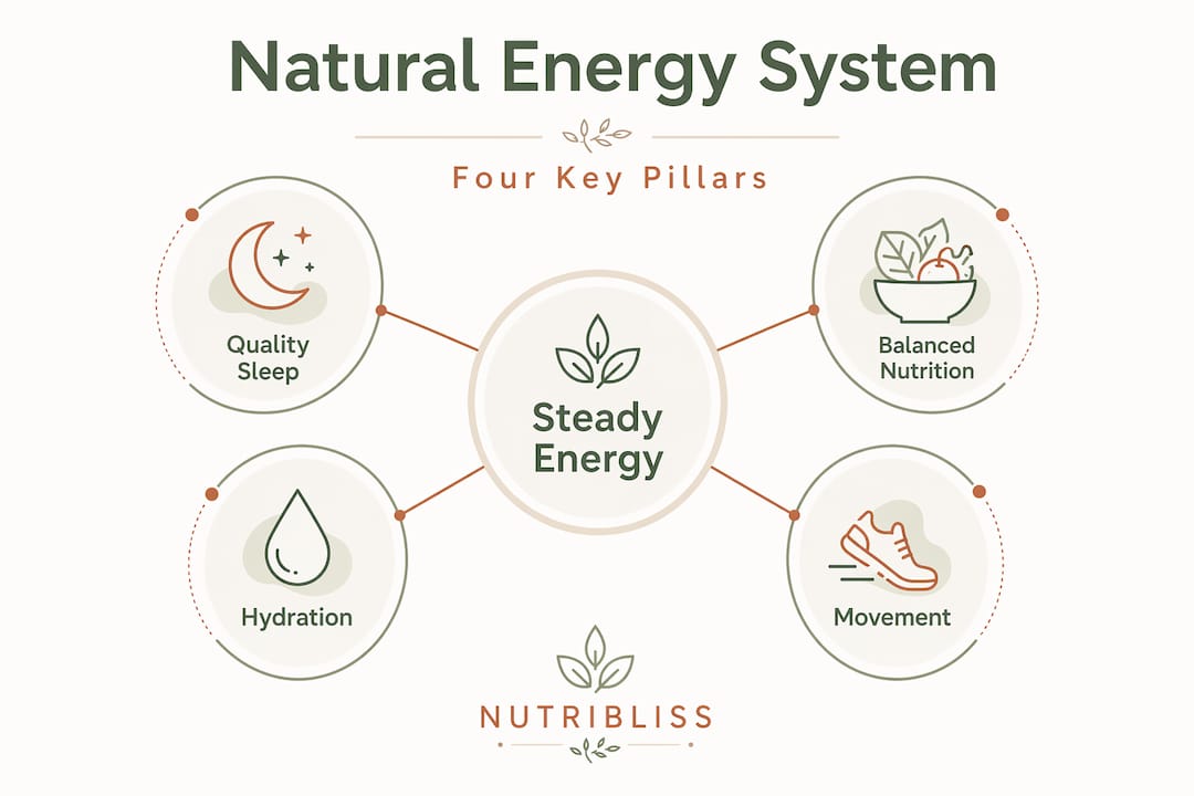 Infographic displaying four pillars of natural energy
