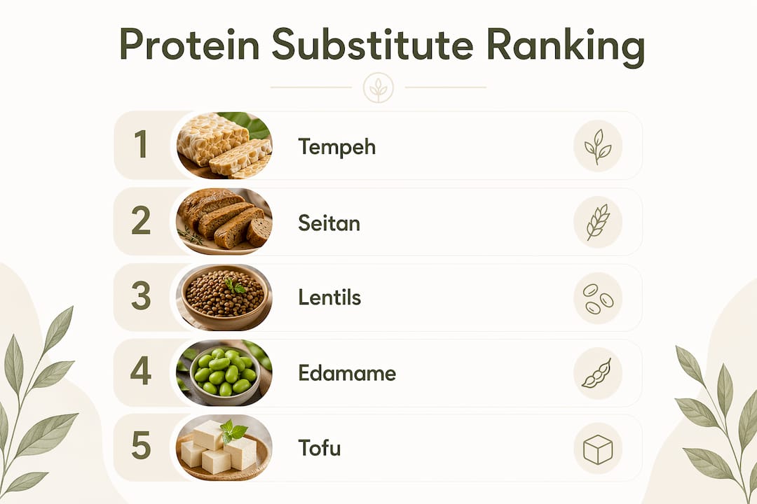 Infographic ranking top plant protein sources