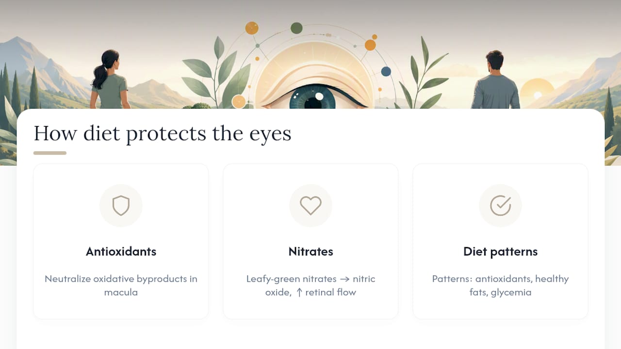 Why Nutrition and Lifestyle Matter for Your Eyes — overview diagram
