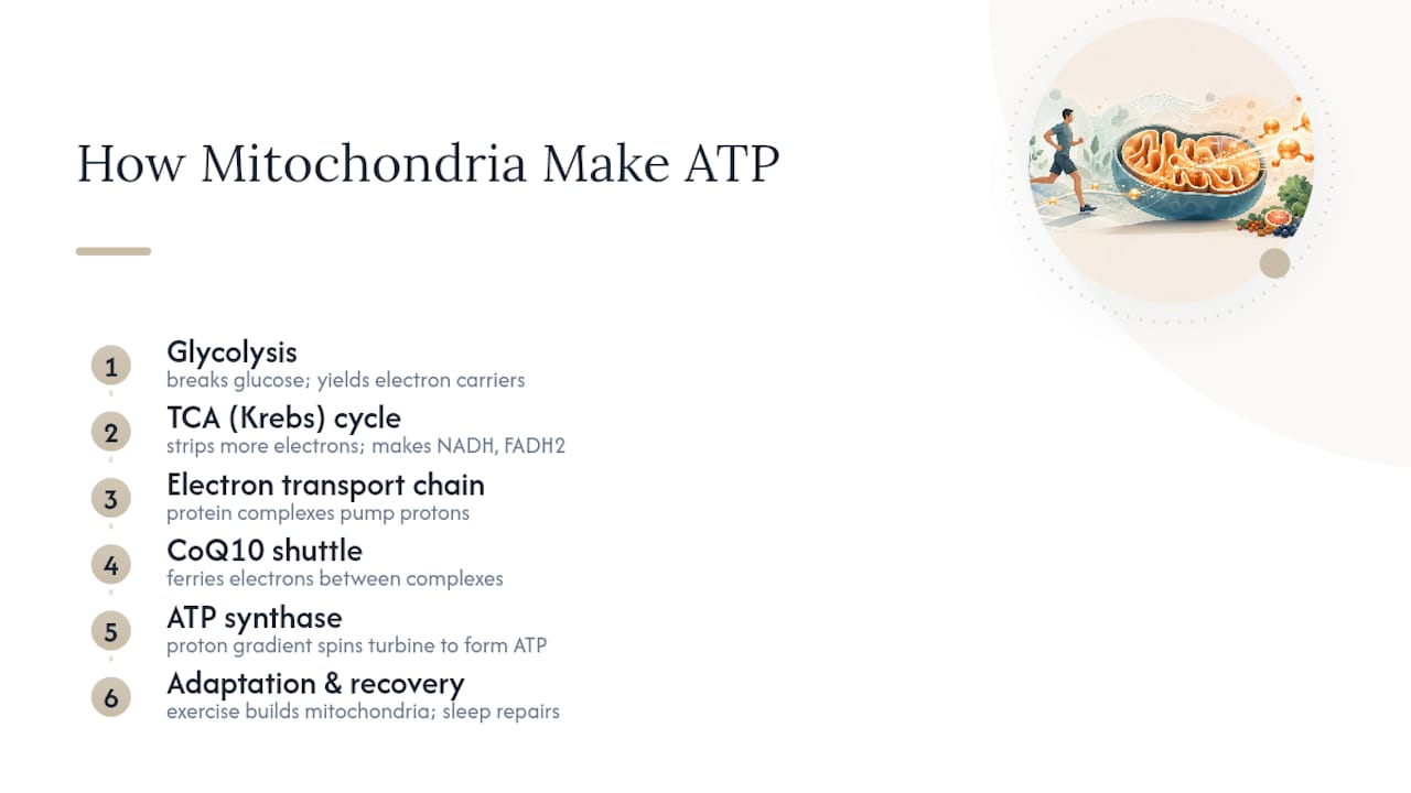 How Do Mitochondria Produce Cellular Energy? — overview diagram