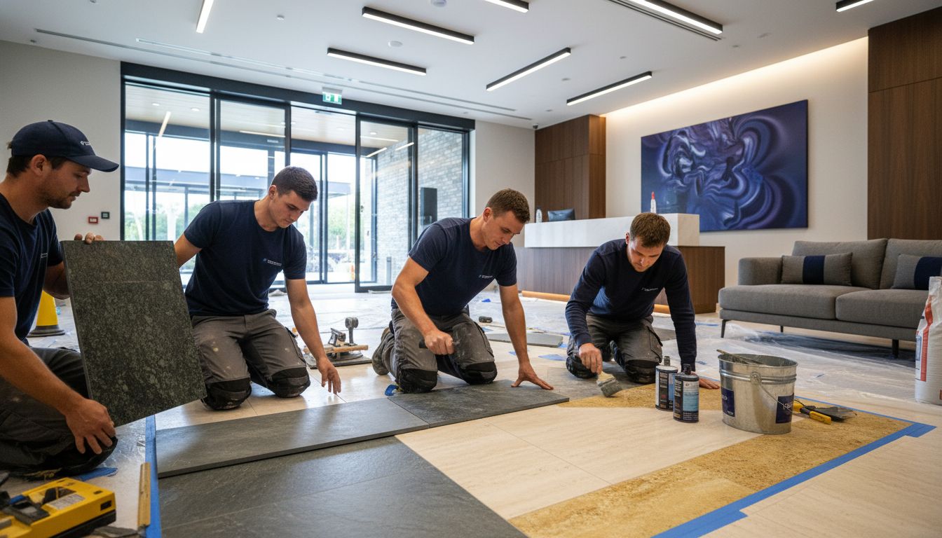 stone tile floor installation