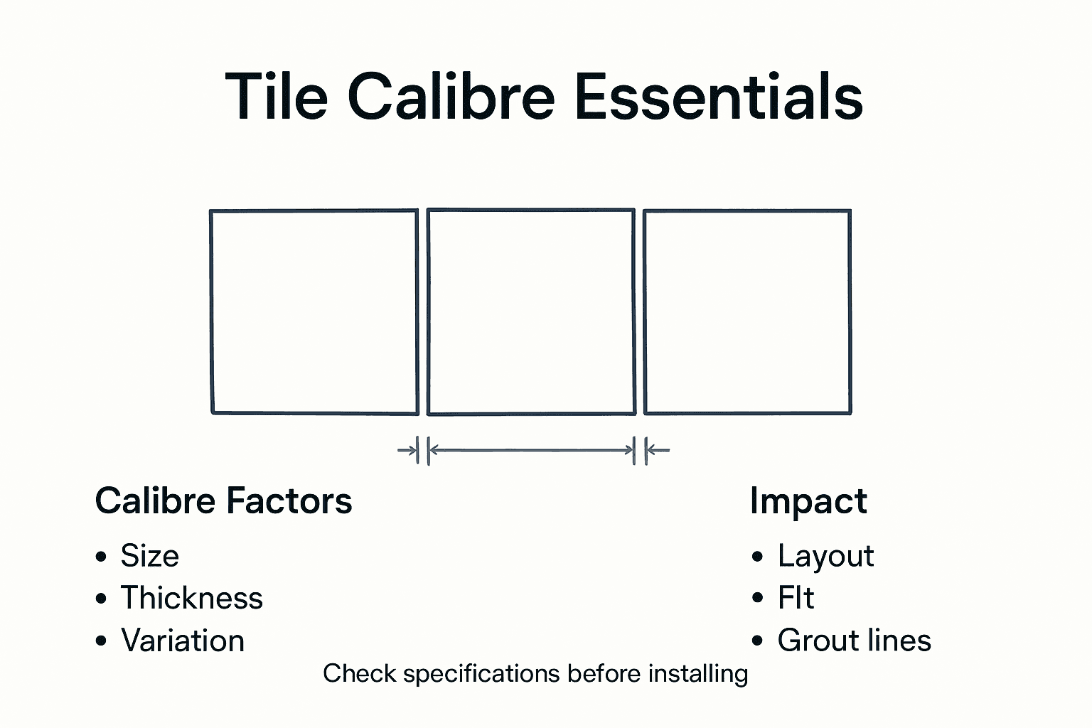Infographic on tile calibre essentials