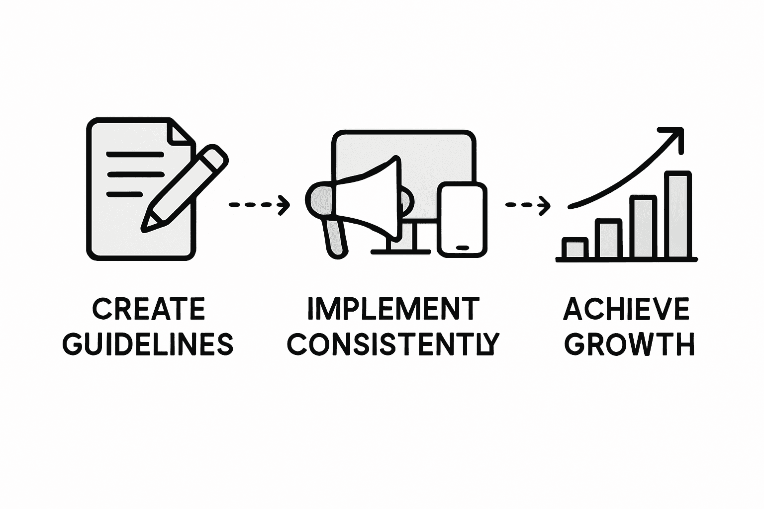 Infographic on brand guidelines process