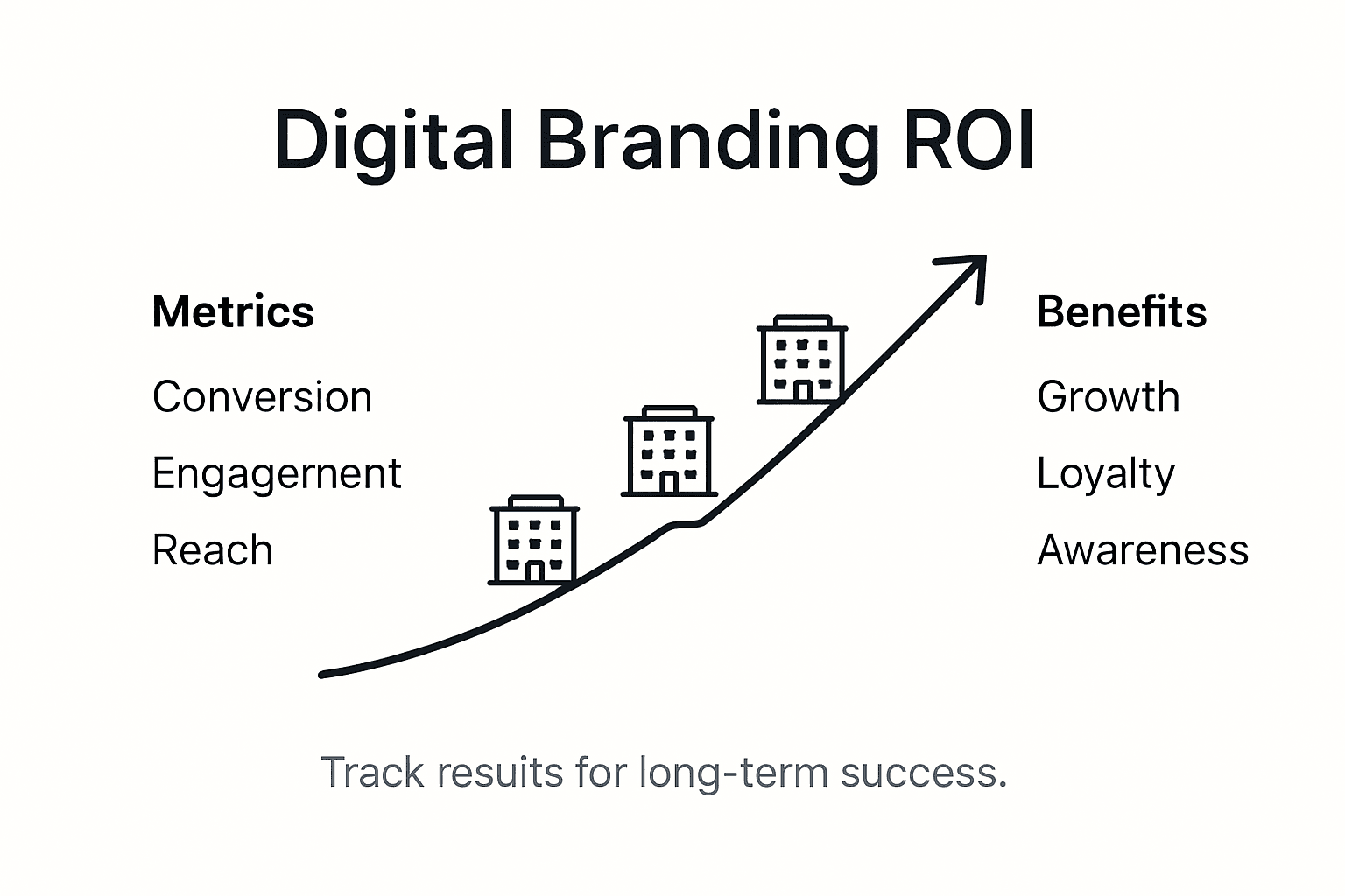 Infographic showing digital branding ROI in hospitality