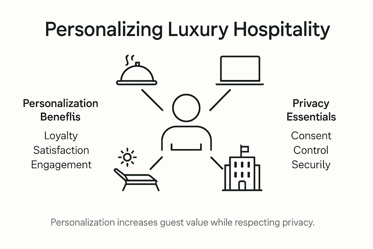 Infographic showing luxury hospitality personalization key points