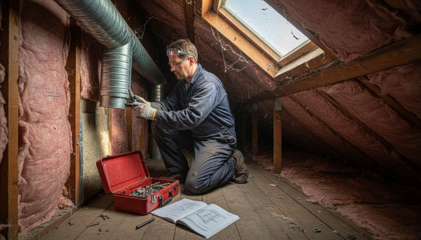 Technician adjusting HVAC zoning dampers