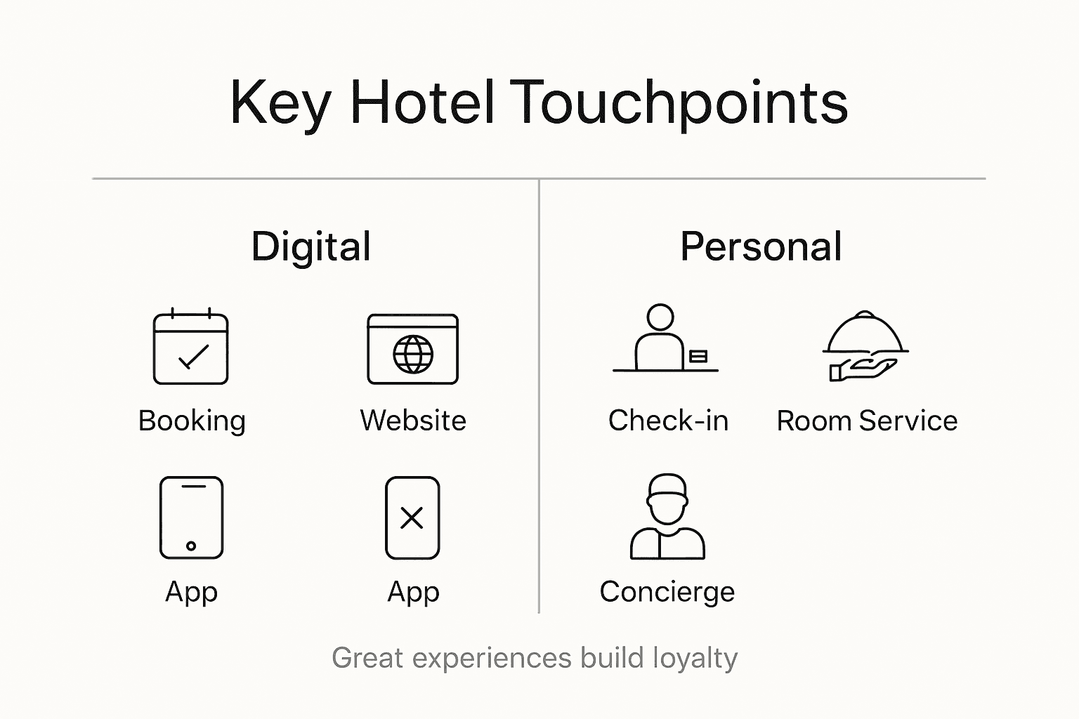 Infographic of luxury hotel touchpoints