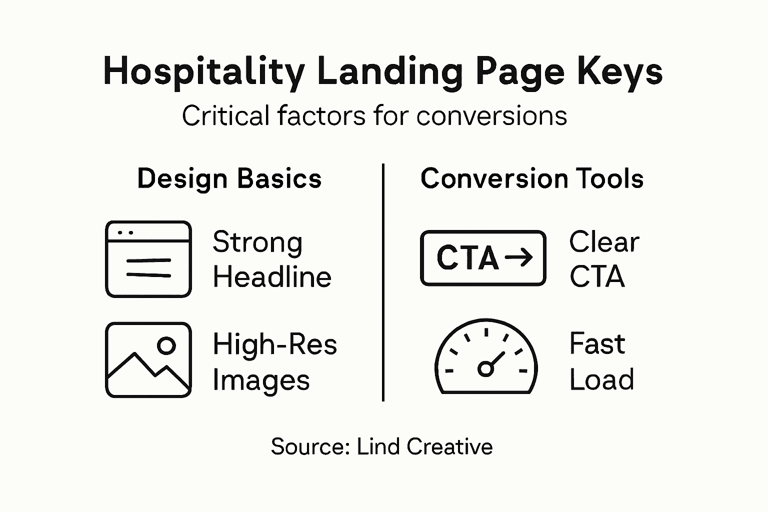 Infographic on key landing page elements