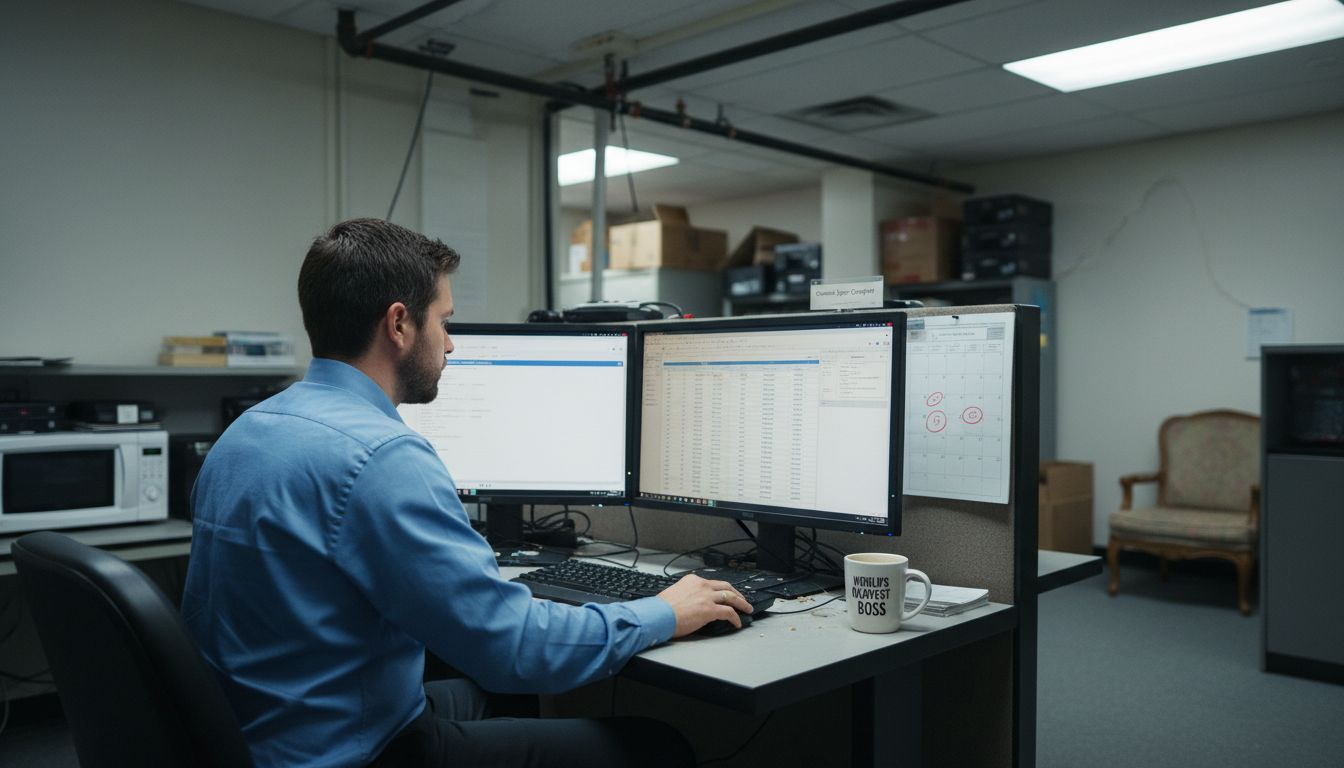 Hotel staff updating booking platform systems
