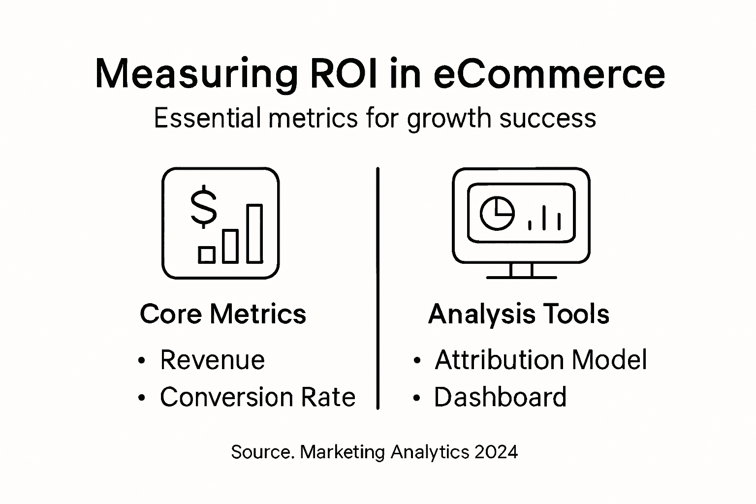 Infographic of ecommerce ROI measurement essentials