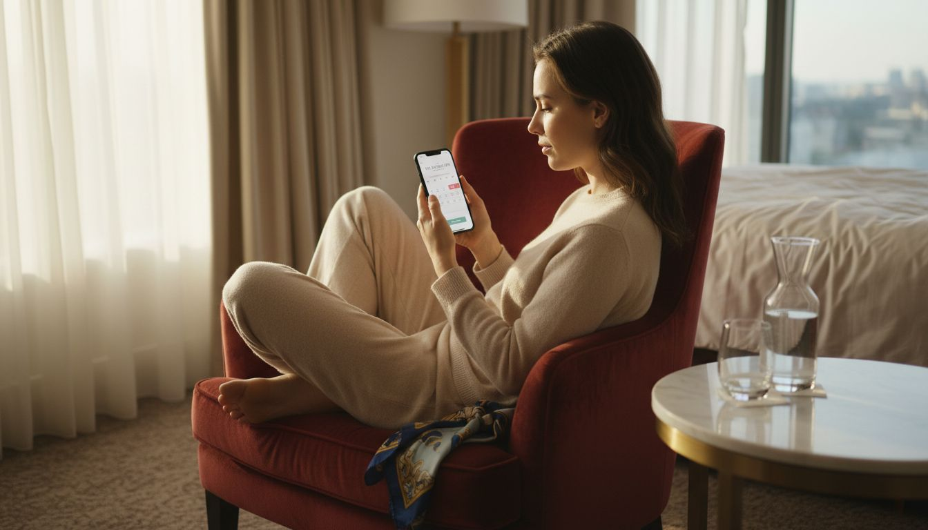 Guest booking spa with hotel app interface