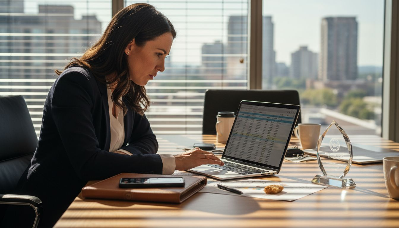 Marketing director reviewing guest email segments