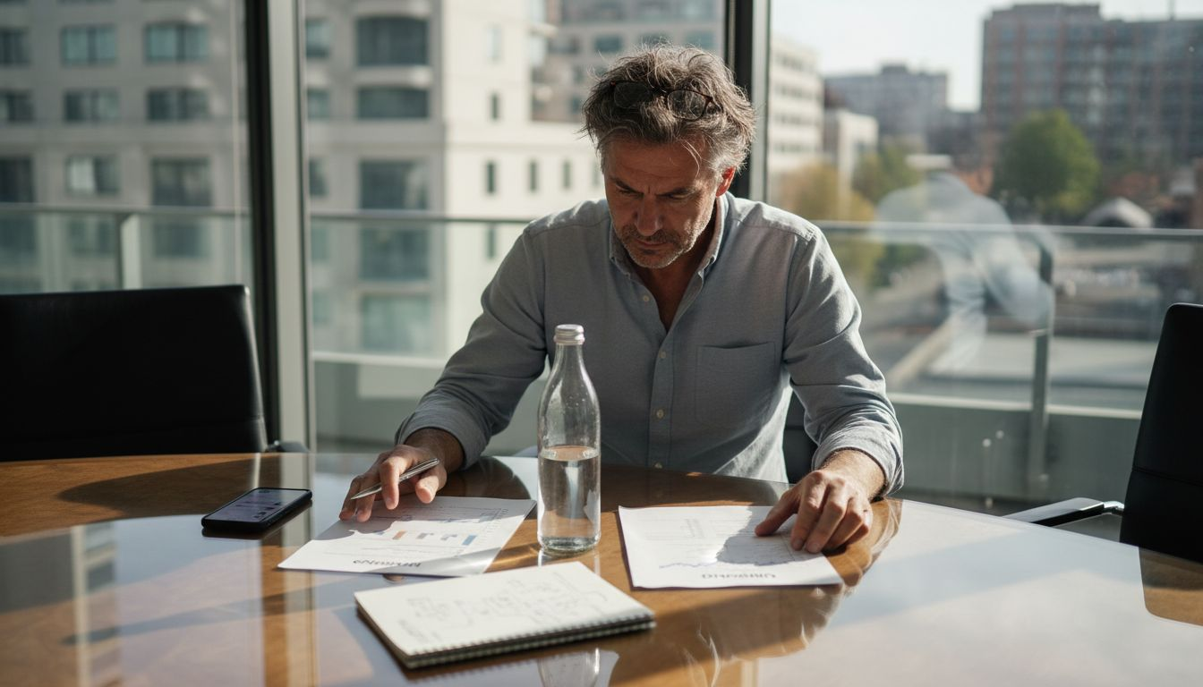 Business owner comparing inbound and outbound reports