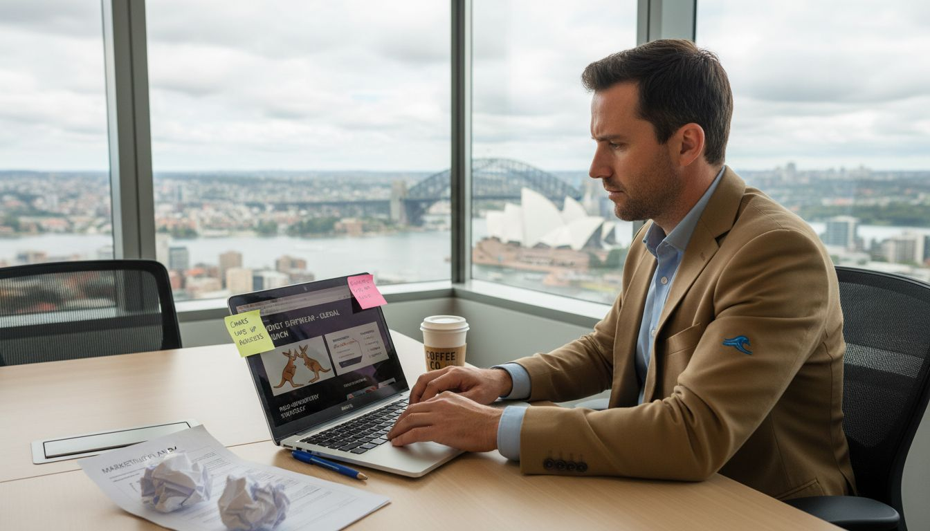 Aussie marketer reviewing digital audience dashboard