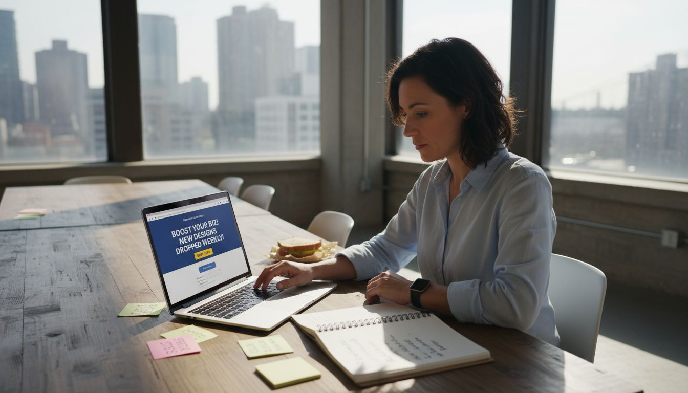 Small business owner running Facebook Instagram ads