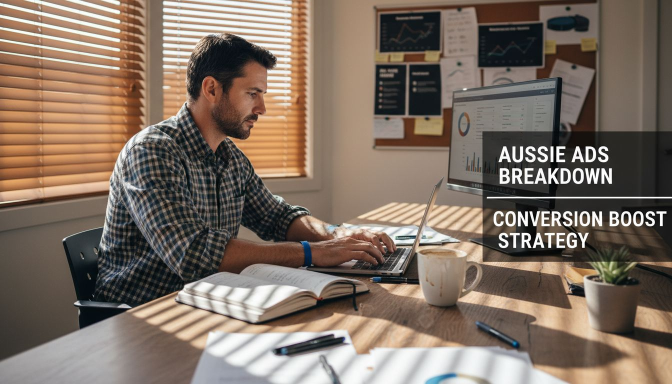Small business owner reviewing marketing reports