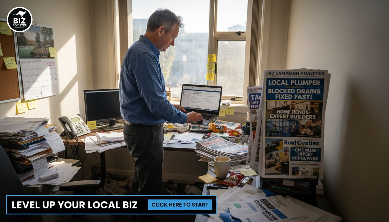 Small business owner working in office