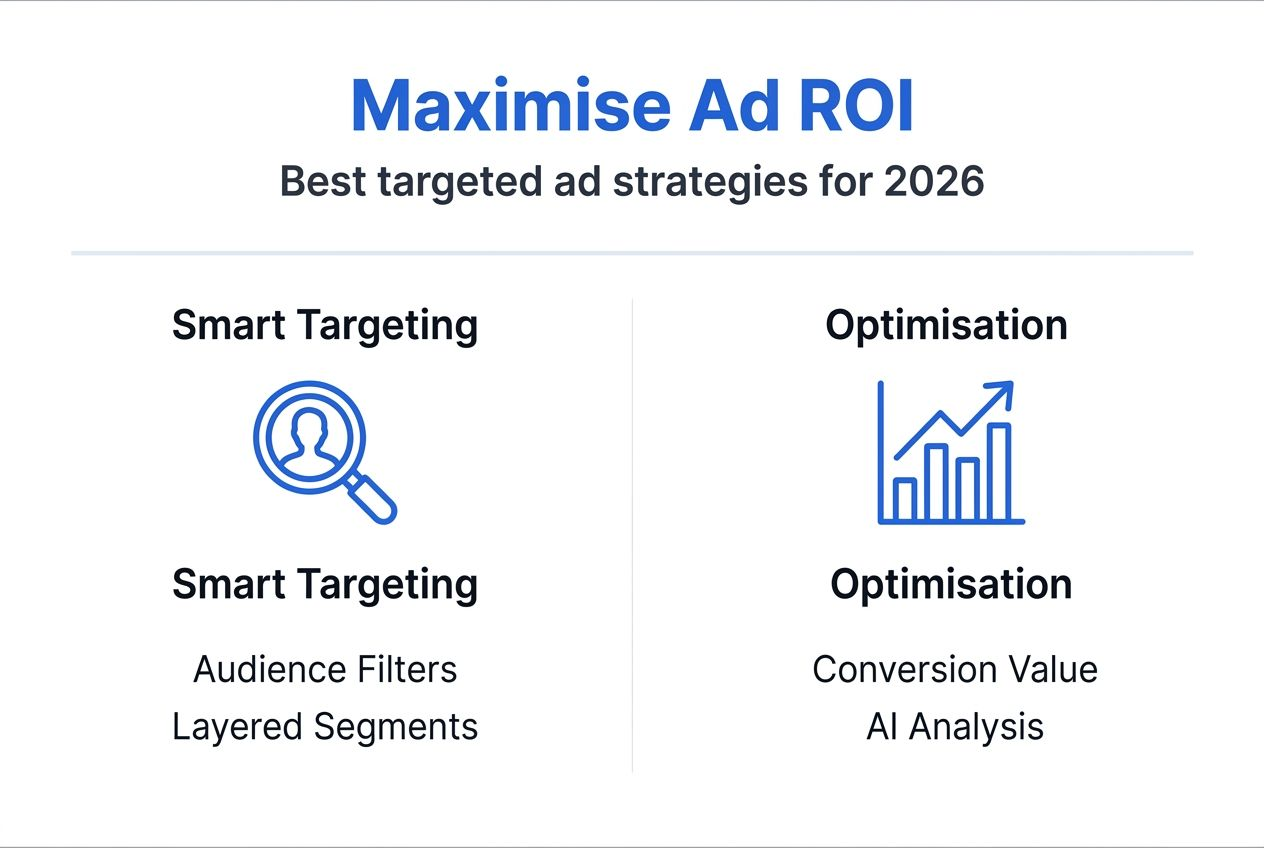 Infographic of targeted ad ROI strategies