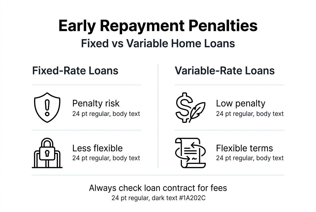 Infographic comparing fixed and variable loan penalties