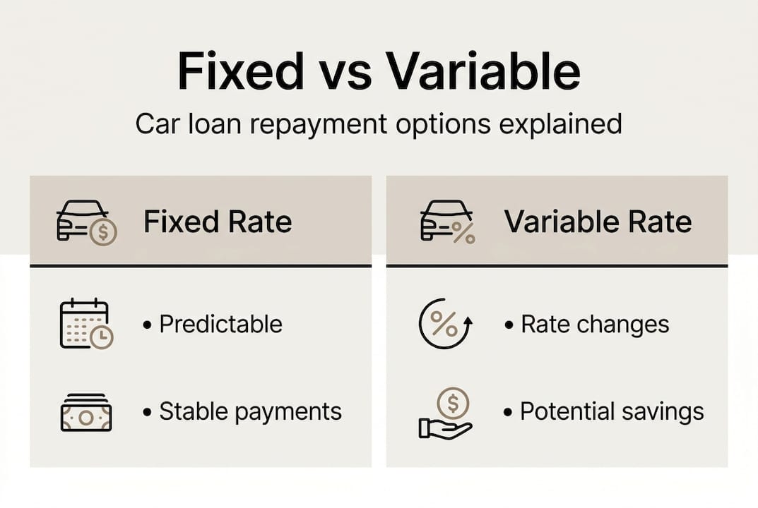 Infographic comparing fixed and variable repayments