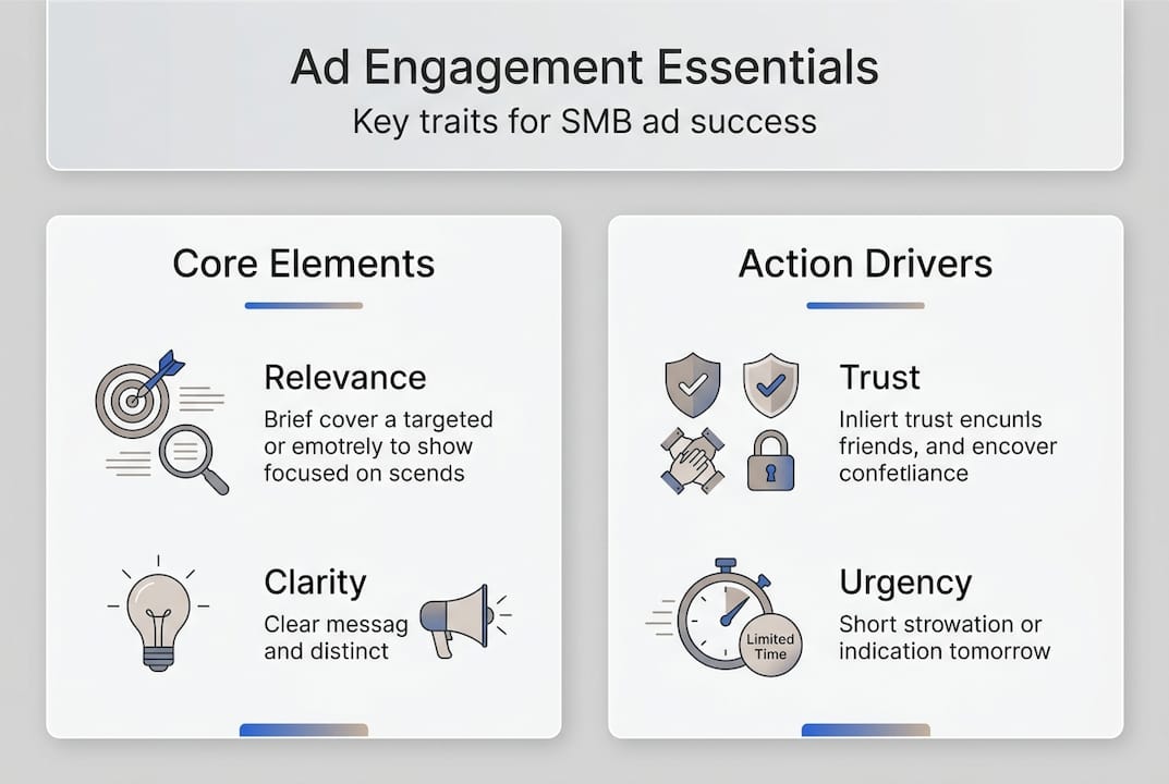 Infographic showing ad engagement key traits