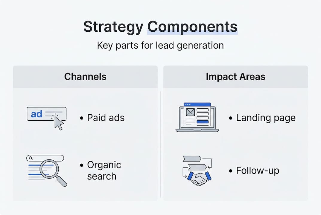 Infographic high-converting digital marketing components
