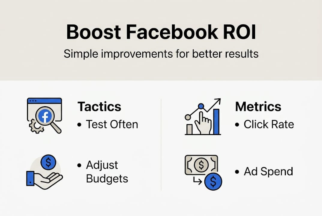 Infographic on simple Facebook ROI strategies