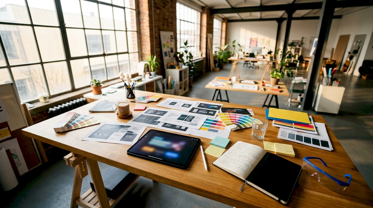 Creative workspace for Facebook ad design