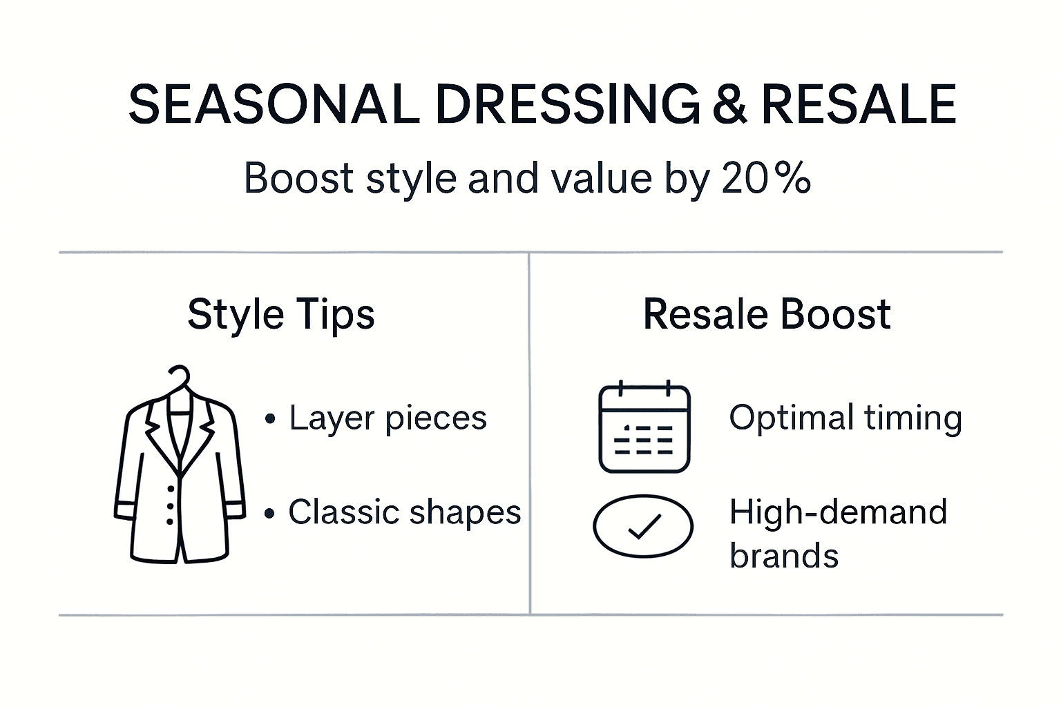 Infographic showing resale value boost with seasonal dressing