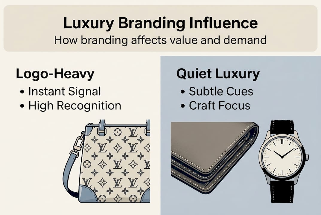 Infographic luxury branding influence and trends