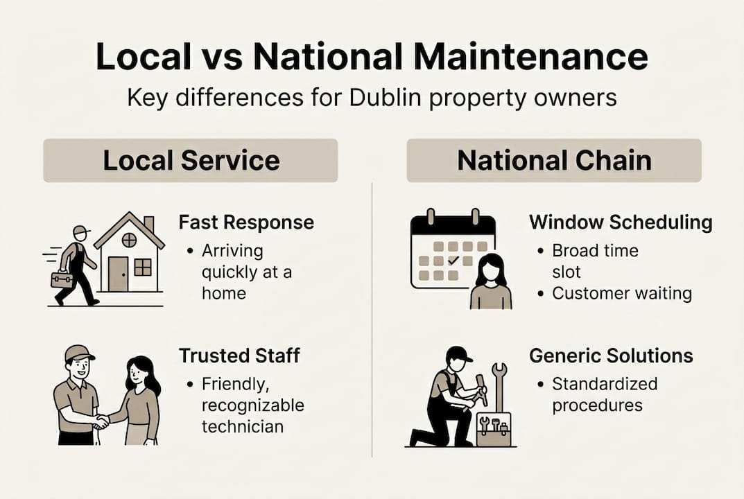 Infographic comparing local and national services