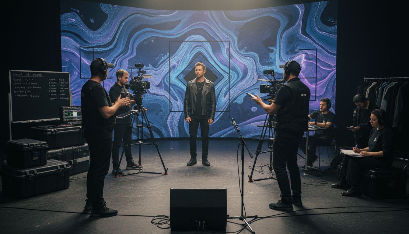 Musikvideoproduktion Dreharbeiten Modern